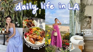 weekly vlog  3 weeks until i move out of LA, cafe hopping, home cooking, pilates, summer ootds