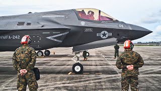 Singapore Air show 2022 | F-35B Arrive at Changi Air Base, Singapore