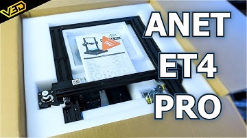 Anet ET4 PRO Unboxing, Assembly, First Print