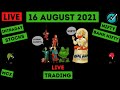 Live Intraday Trading on 16 August 2021 | Nifty Trend Today | Banknifty Live Intraday Strategy Today