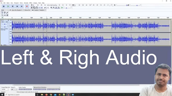 How to manage left and right audio in audacity  | Fix left and right audio | Manage left right audio