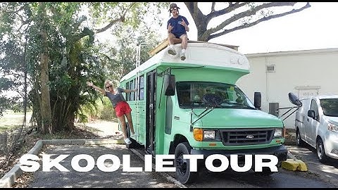 SKOOLIE CONVERSION TOUR | 6 Window E450 School Bus Converted Into Home On Wheels