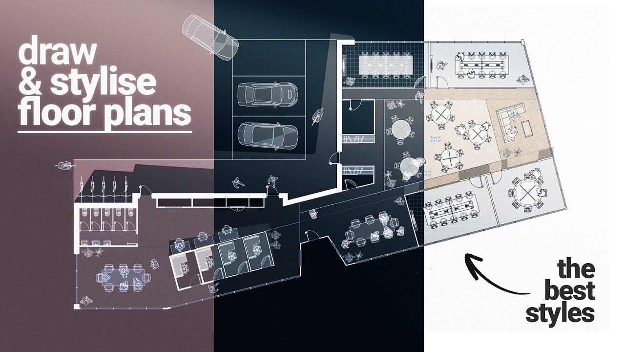 Stylising Architecture Floor Plans: 3 Must-Learn Drawing Styles