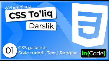 CSS - #1 | CSSga kirish | o