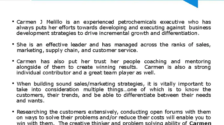 Carmen Jean Melillo has Handled Various Roles in t...