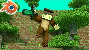 Ninja-Minecraft animation test# 1 (Blender)