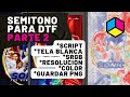 🔵🔵 Parte 2 - Semitono para impresión DTF Tipo Simrip - Tela blanca, color y mas detalles.