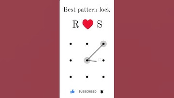 #best pattern lock R ♥️ S subscribe my YouTube channel