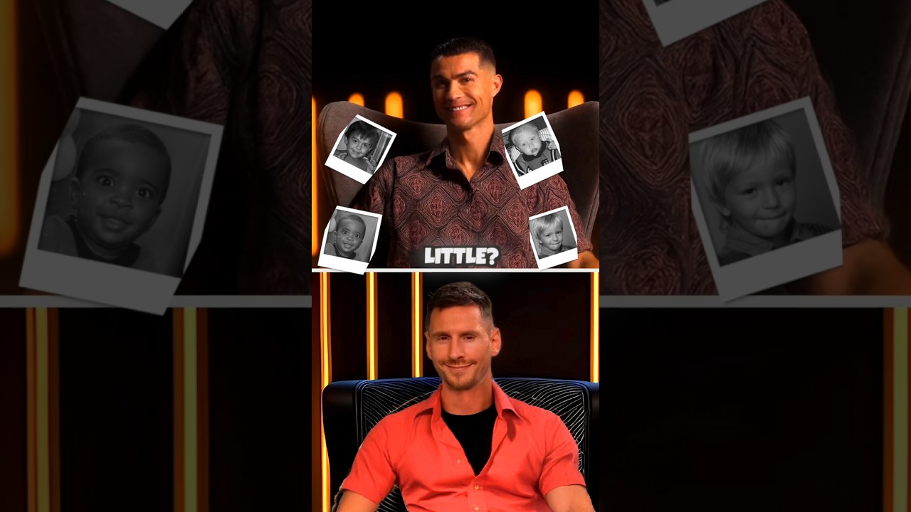 Ronaldo asks Messi: Which footballer was cuter as a child? #football #ronaldo #messi