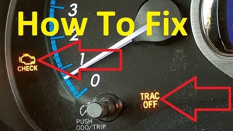 How to Fix Toyota Trac Off and Check Engine Light on at the Same Time