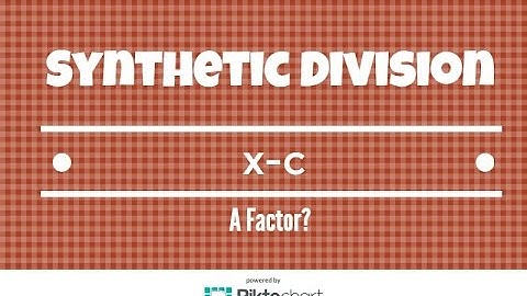 How to use Synthetic Division to determine is x-c is a factor