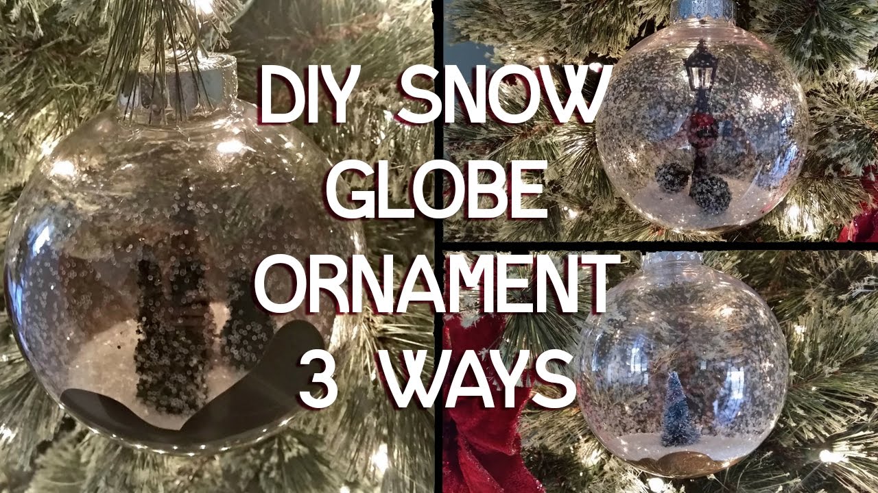 Snow Globe Christmas Ornament 3 Ways - DIY Tutorial 