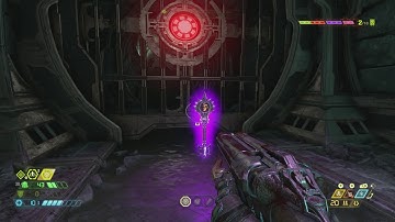 DOOM Eternal - Taras Nabad: Lower Toxic Pool Block Puzzle, Slayer Gate Key Location Gameplay (2020)