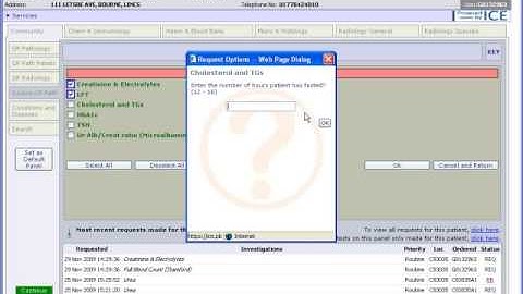 EMIS test requests on-line - more complex test