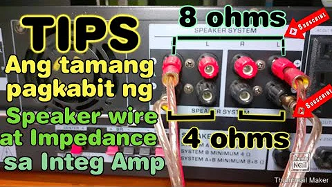Tamang pagkabit ng Speaker wire at Impedance sa Integrated Amp | 4ohms at 8ohms