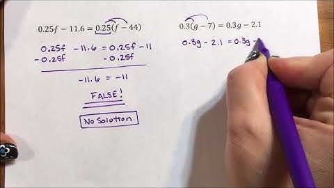 Solving Equations - special cases