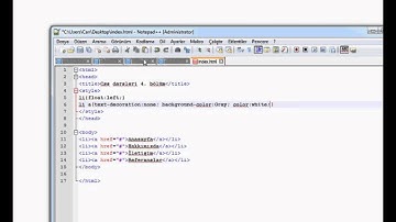 Css Dersleri 4. Bölüm (Animasyonlu Menü Yapımı)