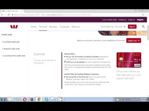 Westpac Low rate Credit Card
