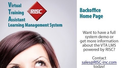 VTA LMS Backoffice Home Page