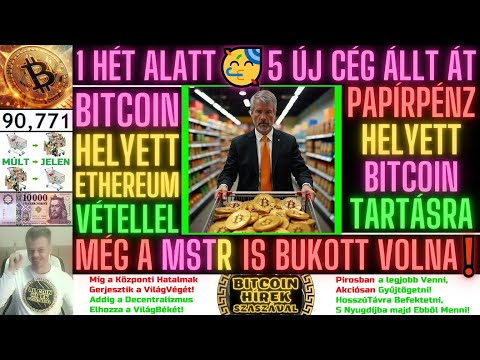 Bitcoin Hírek (2494) - 1 Hét Alatt 5 Új Cég Állt Át Romló PapírPénz Helyett Bitcoin Tartásra