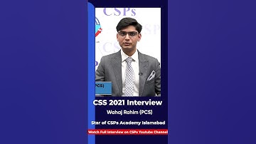 Mock Interview | CSS exam preparation from CSPs Academy, Islamabad  #csspreparation