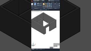 2D Object convert into 3D in Autocad | Presspull command in Autocad #Shorts #autocad #ytshorts
