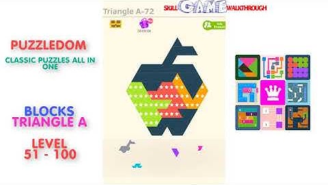 Puzzledom - Blocks Triangle A Level 51 - 100 - Walkthrough