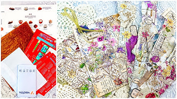 FROM TRASH TO TREASURE: Ephemera from random junk! #3 Journaling cards and scrappy belly bands