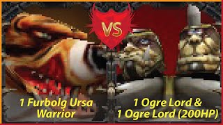(Comment Request-R02 & RSS) 1 Furbolg Ursa Warrior vs 1 Ogre Lord & 1 Ogre Lord (200Hp) 1080p