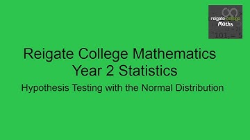 Hypothesis Testing with the Normal Distribution (part 1 of 2)