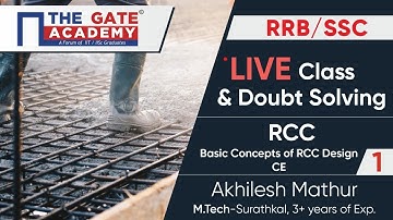 Basic Concepts of RCC Design(Part-1) of RCC | RRB/SSC Live Lectures