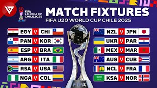 Fifa U20 World Cup Chile 2025 Group Match Schedule & Fixtures Today