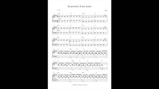Se piovesse il tuo nome (spartito pianoforte) - Elisa