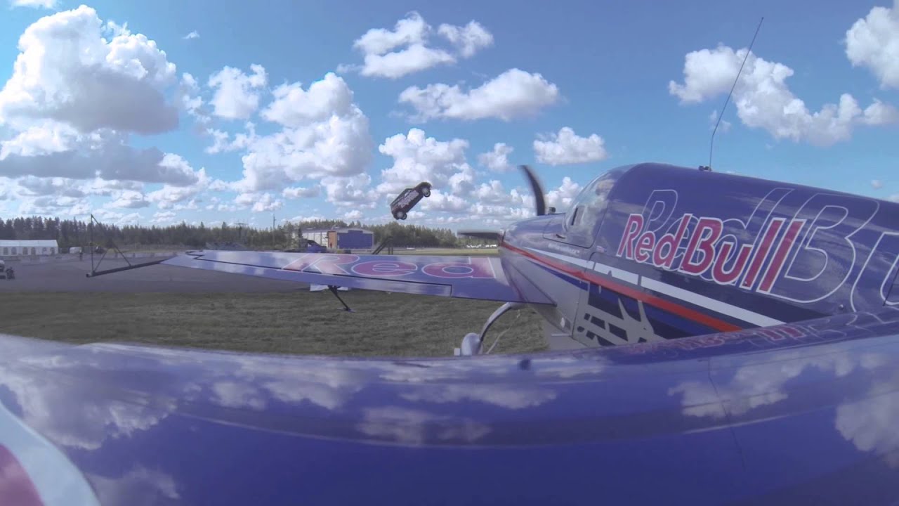 Martin Sonka & Marek Rejman - car jump over the flying plane Finland