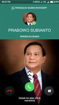 Telepon pak Prabowo