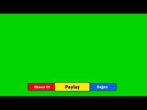 Abone Ol,Beğen,Paylaş - Green Screen [4K]