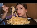 MUKBANG CARBONARA PASTE | МУКБАНГ: ПАСТА КАРБОНАРА | ВОПРОС-ОТВЕТ | Eating, no ASMR