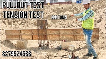 Pile load test in Pullout/tension/uplift | Pullout test | Uplift test.