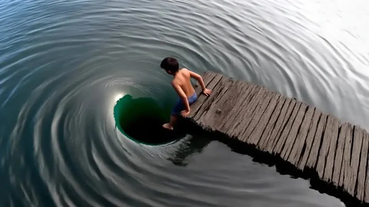 he slid right into a whirlpool..