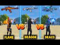 Flaming red vs dragon vs blue flame draco ak damage ability test  best ak skin  garena free fire