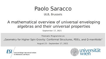 Paolo Saracco - Mathematical overview of universal enveloping algebras