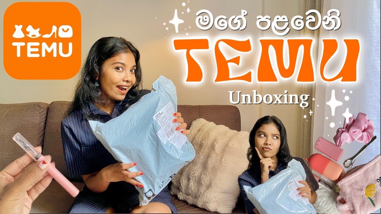 මගේ 1st TEMU order එක🧡 | unboxing | Free Shipping✨සිංහල🇱🇰