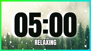 5 Minute Winter Forest Timer With Relaxing Music | CALM - CLASSROOM - PIANO |