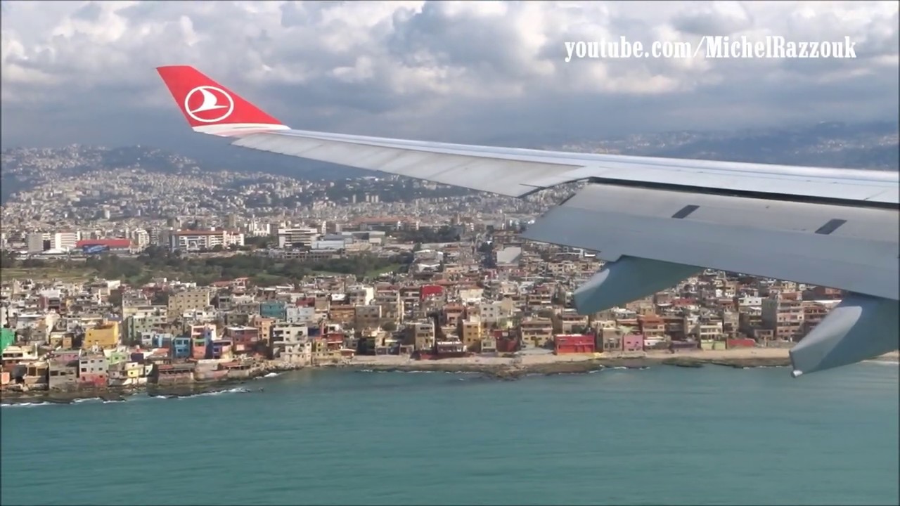 THY - Turkish Airlines A330 TK824 - Landing at Beirut Airport (2019-02-18) (Short Version)
