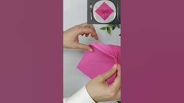 How to fold a paper napkin on the table - elegant #shorts #youtubeshorts #youtube #shortvideo #diy