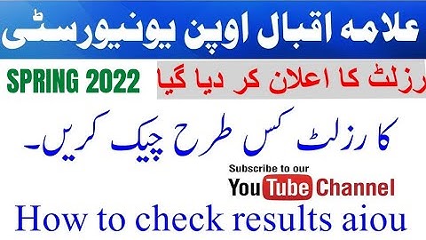 Aiou Announced Metric FA ICom Result spring 2022  | How to check Aiou Result spring 2022