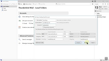 Thunderbird - Add an email address.