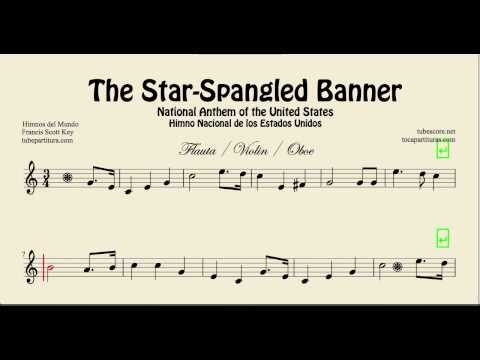 National Anthem Of The United States Sheet Music For Flute Violin
