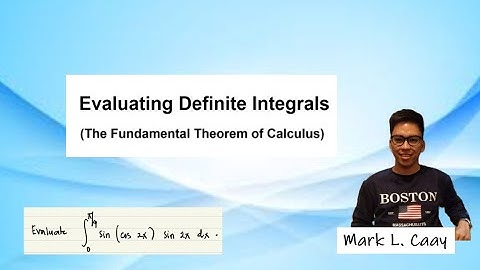 Evaluation of Definite Integral (Fundamental Theorems of Calculus)