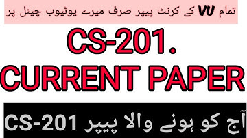 CS-201 latest Paper | CS201 Final term Paper Spring 02-03-2021 cs201 past papers final term